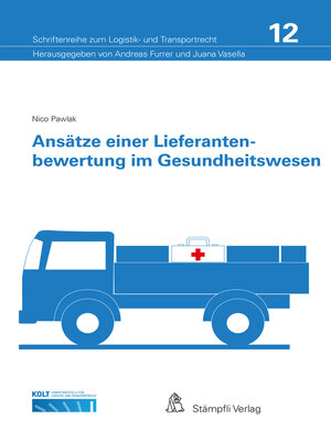 cover image of Ansätze einer Lieferantenbewertung im Gesundheitswesen